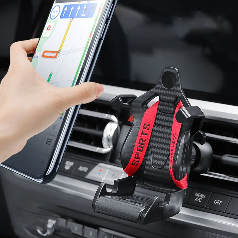 Racing Seat Vent Phone Holder | 360° Rotating Clip