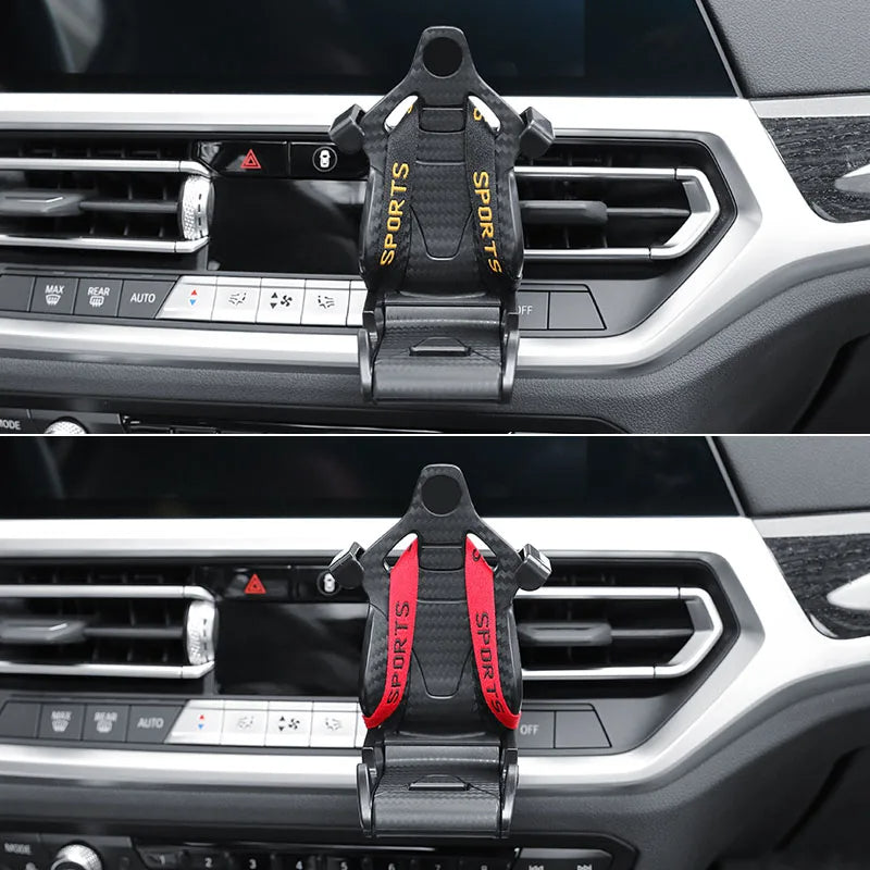 Racing Seat Vent Phone Holder | 360° Rotating Clip