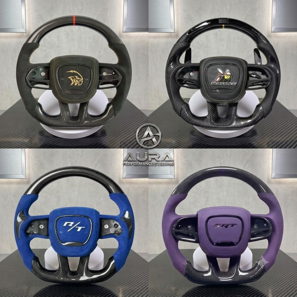 Dodge Challenger/charger/Chrysler Handcrafted Steering Wheel 2015-2024