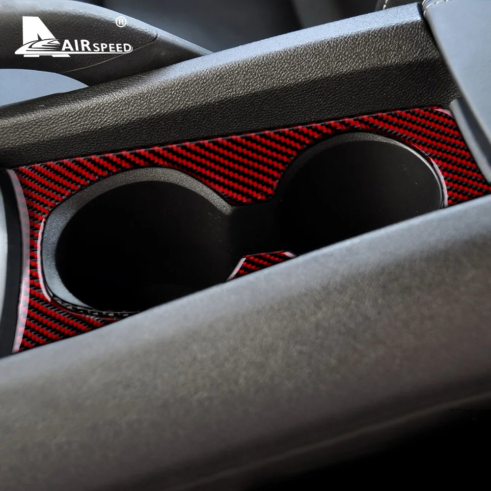 Soft Carbon Fiber Cup Holder Trim | Camaro 2010–2015