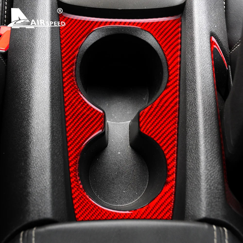 Soft Carbon Fiber Cup Holder Trim | Camaro 2010–2015