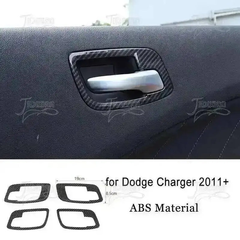 JIDIXIAN Car Interior Decoration Carbon Fiber Cover Fit for Dodge Charger  2015-2023