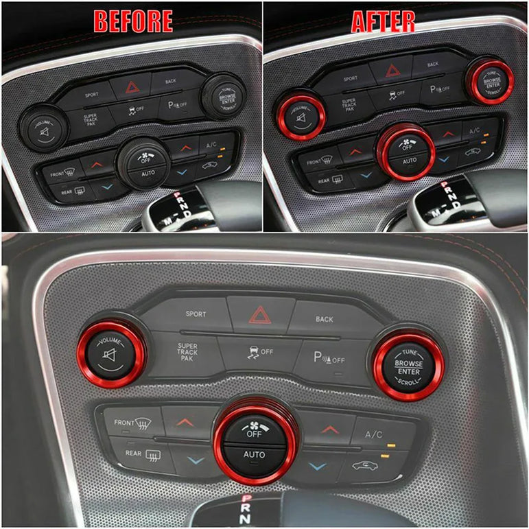 Challenger / Charger A/C + Radio Knob Covers (3pc)