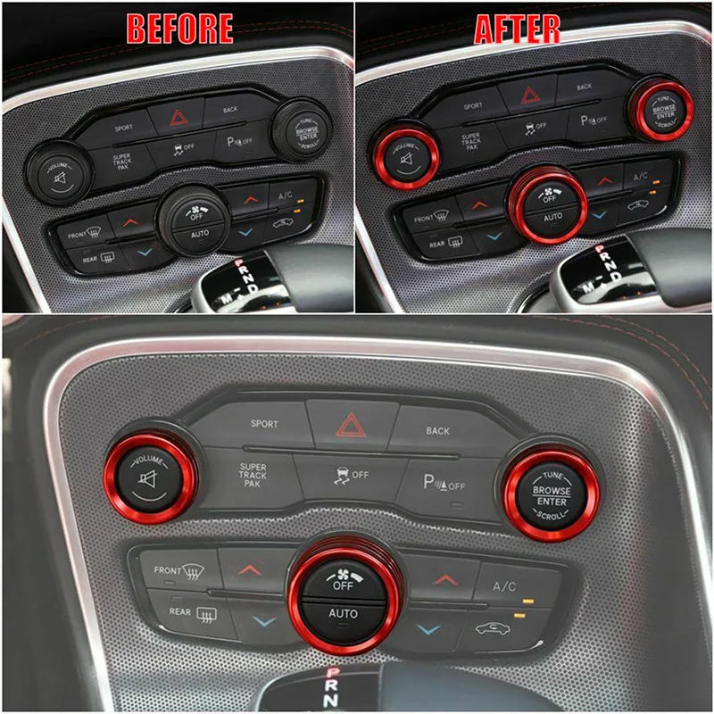 Challenger / Charger A/C + Radio Knob Covers (3pc)