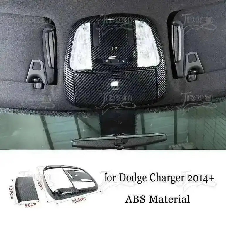 JIDIXIAN Car Interior Decoration Carbon Fiber Cover Fit for Dodge Charger  2015-2023