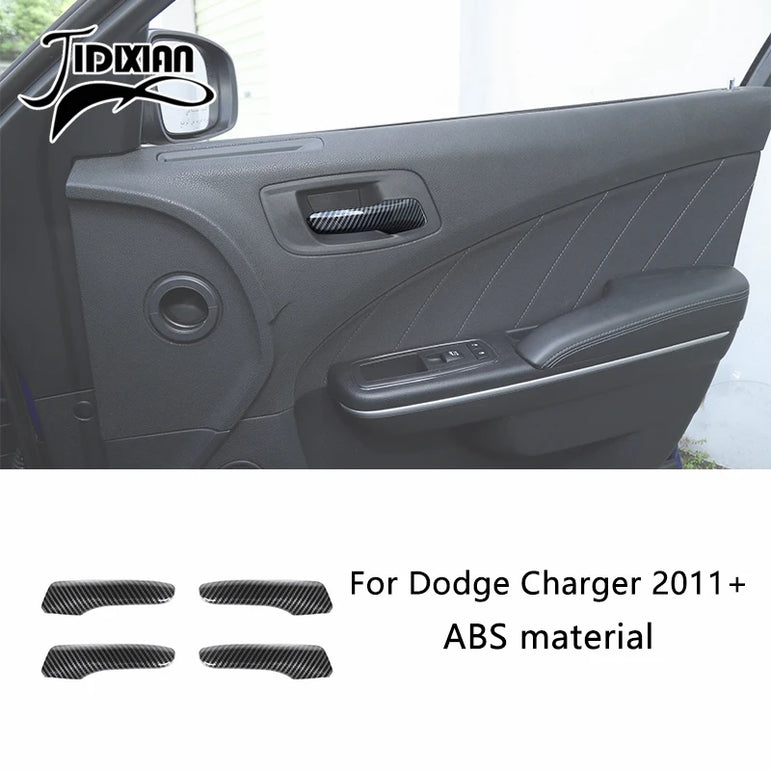 JIDIXIAN Car Interior Decoration Carbon Fiber Cover Fit for Dodge Charger  2015-2023