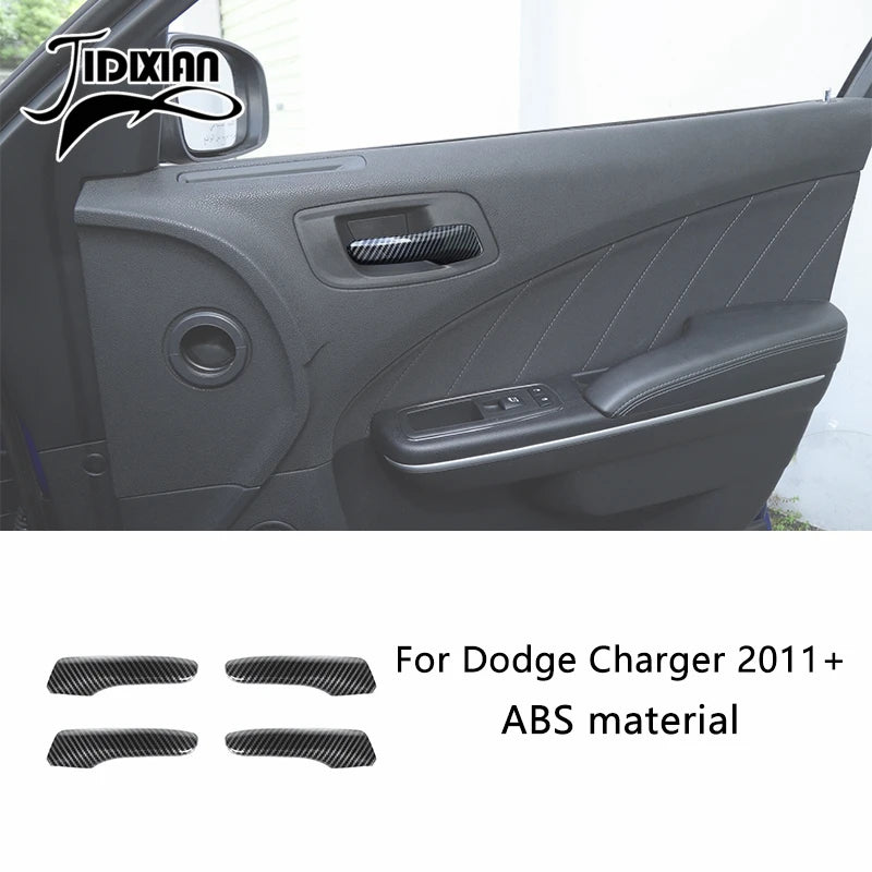 JIDIXIAN Car Interior Decoration Carbon Fiber Cover Fit for Dodge Charger  2015-2023