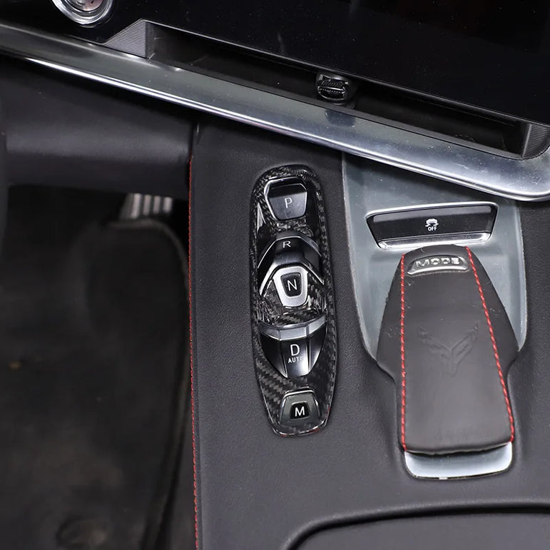 Real Carbon Fiber Gear Shift Button Cover | Corvette C8 2020–2023