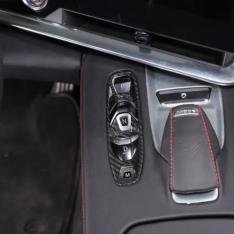 Real Carbon Fiber Gear Shift Button Cover | Corvette C8 2020–2023