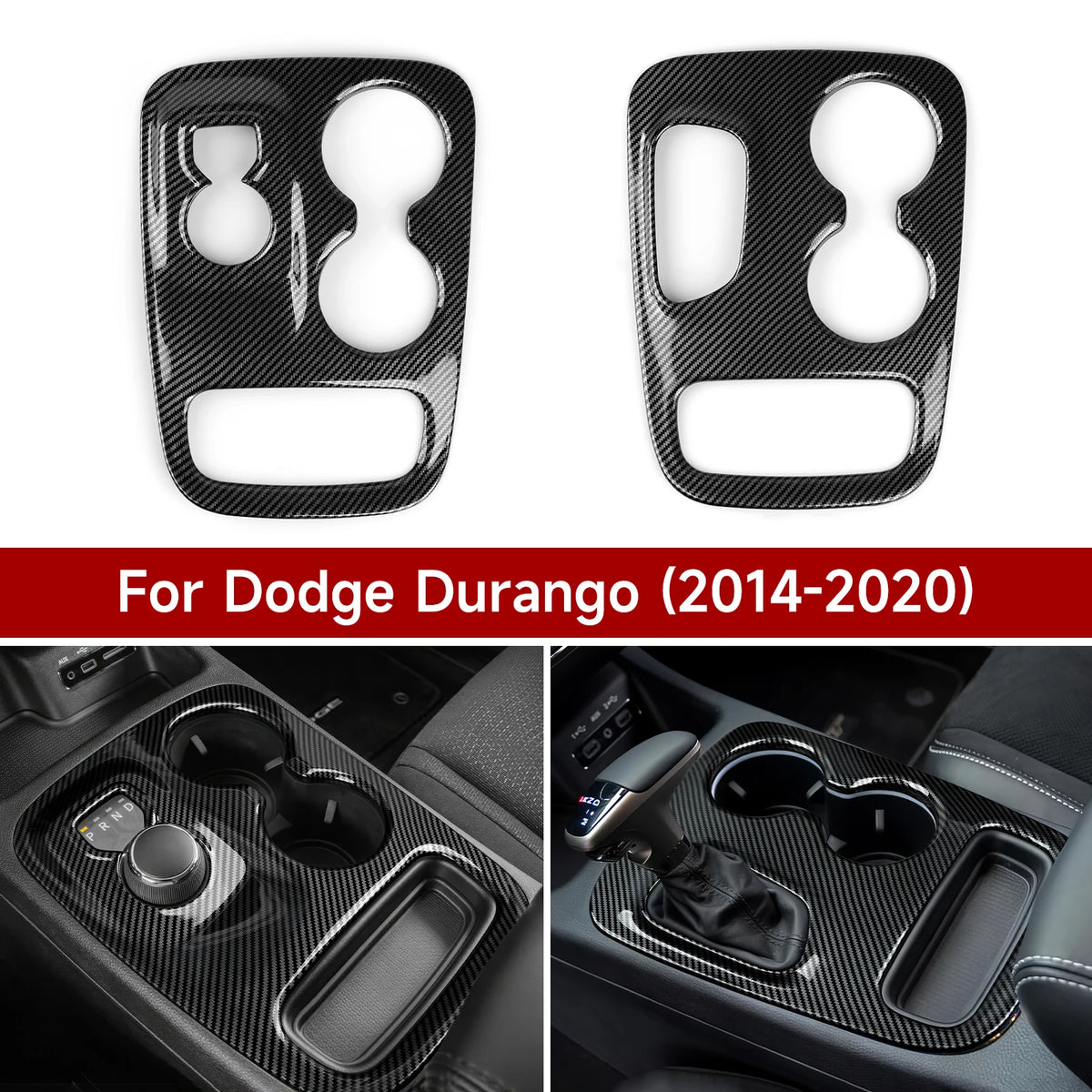 Carbon Fiber Gear Shift Panel Cover | Durango 2014–2020