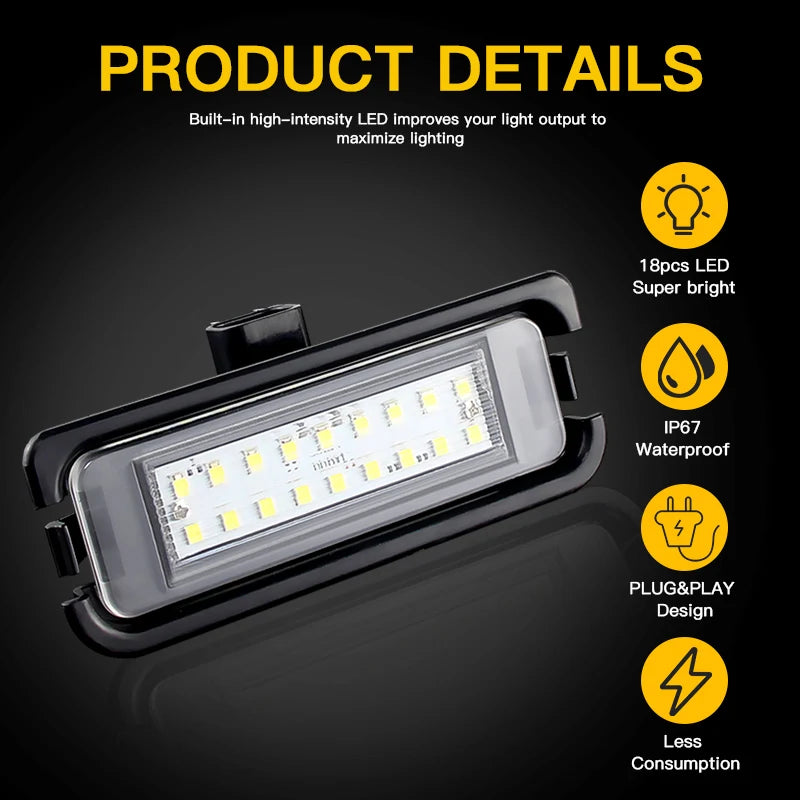 Mustang LED License Plate Light Kit (2015–2019 Fitment)