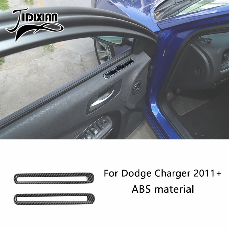 JIDIXIAN Car Interior Decoration Carbon Fiber Cover Fit for Dodge Charger  2015-2023