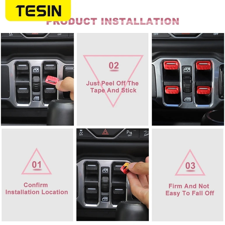 Window Lift Switch Décor Covers | Wrangler JL / Gladiator JT 2018+