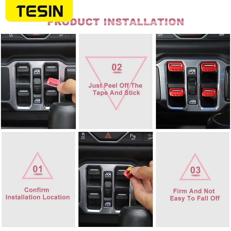 Window Lift Switch Décor Covers | Wrangler JL / Gladiator JT 2018+