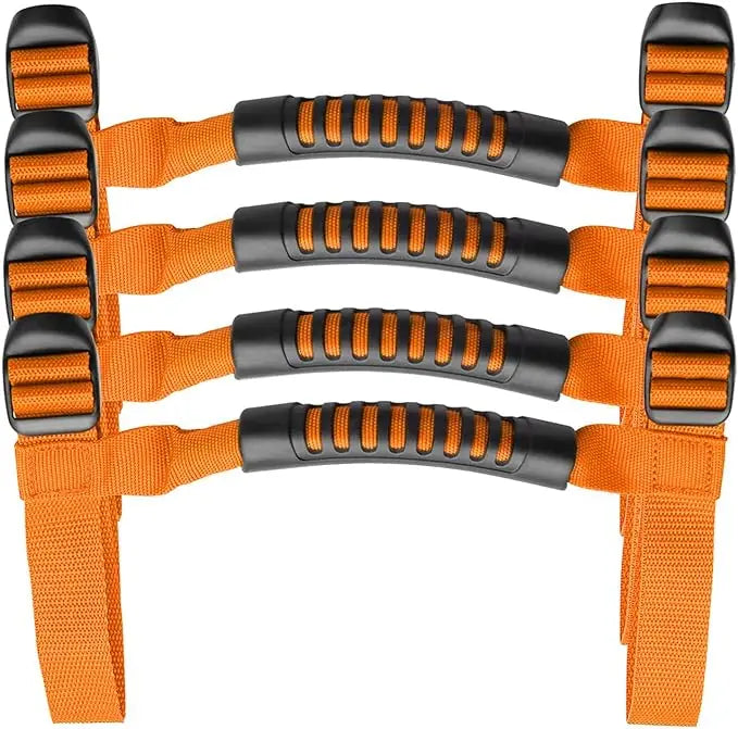 4x Roll Bar Grab Handles Grip Handle Fits For 1995-2021 Jeep Wrangler YJ TJ JK JKU JL Sports Sahara Freedom Rubicon X Unlimited