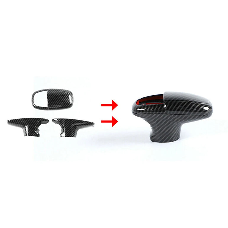 Carbon Fiber Look Car Gear Shift Decoration Cover Gear Shift Handle Sticker Trim For Dodge Charger/Challenger 2015+/Durango 2018