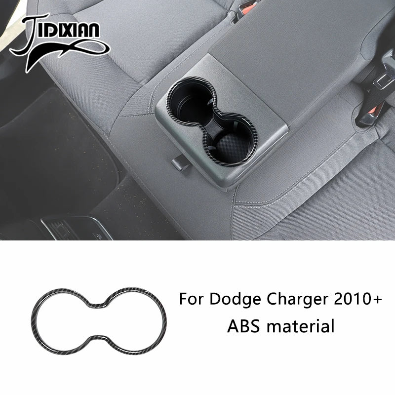 JIDIXIAN Car Interior Decoration Carbon Fiber Cover Fit for Dodge Charger  2015-2023