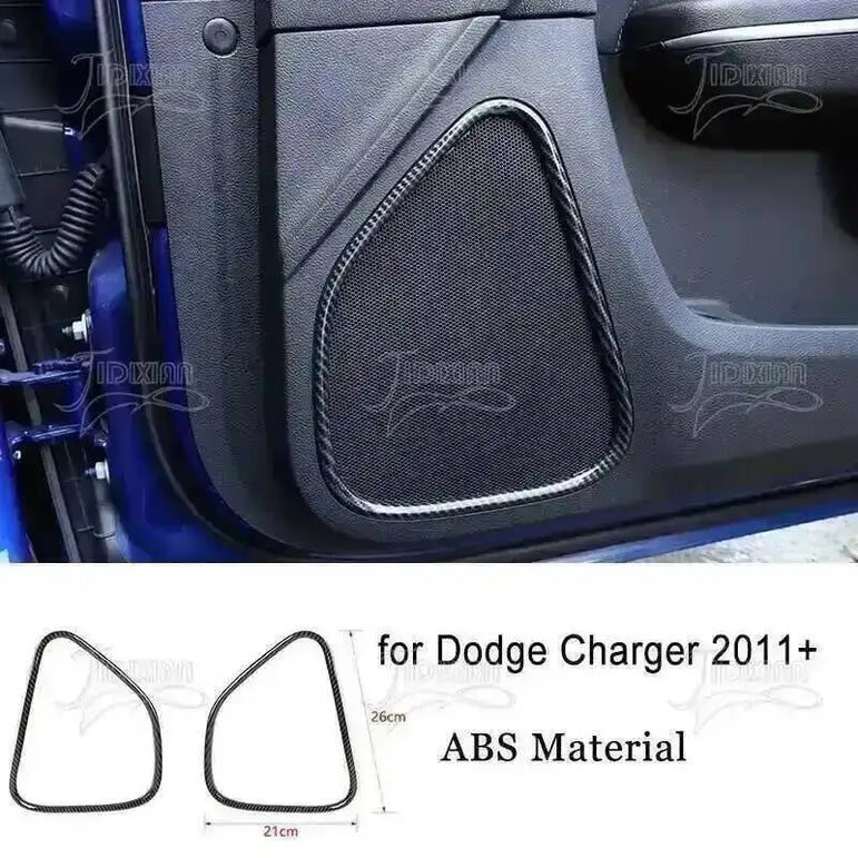 JIDIXIAN Car Interior Decoration Carbon Fiber Cover Fit for Dodge Charger  2015-2023