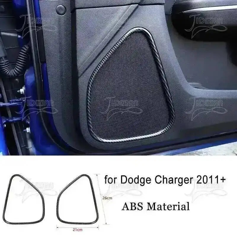 JIDIXIAN Car Interior Decoration Carbon Fiber Cover Fit for Dodge Charger  2015-2023