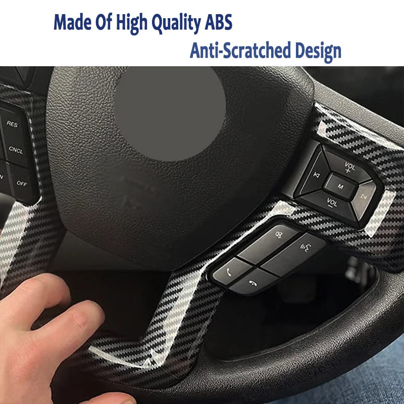 Carbon Fiber Pattern Steering Wheel Trim | F-150 2015–2020