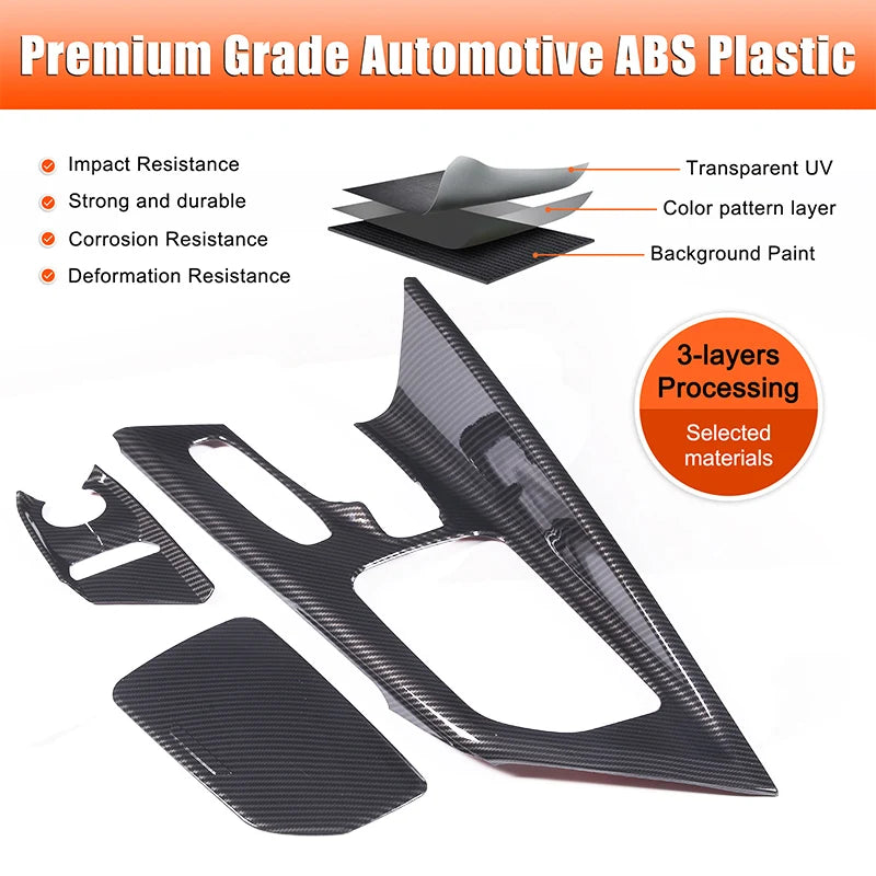 Carbon Fiber Console & Armrest Trim Kit | Corvette C8 2020–2024