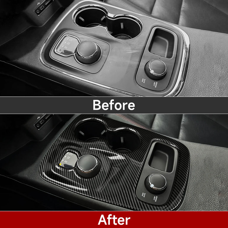 Carbon Fiber Gear Shift Panel Cover | Durango 2014–2020