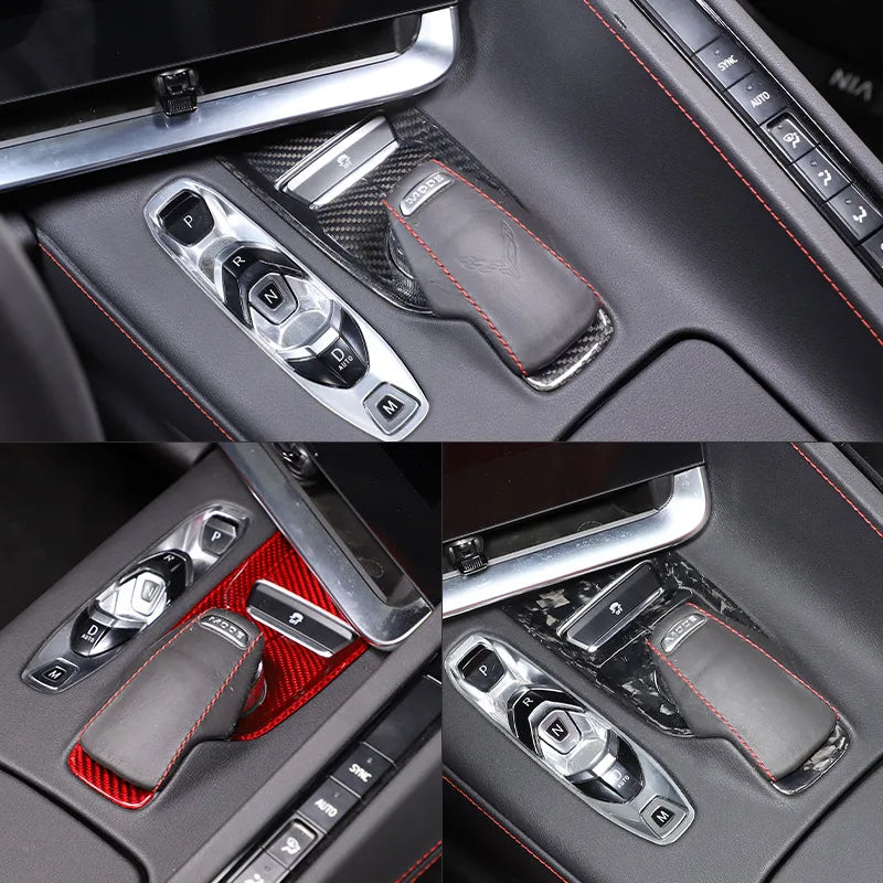 Real Carbon Fiber Gear Shift Button Cover | Corvette C8 2020–2023
