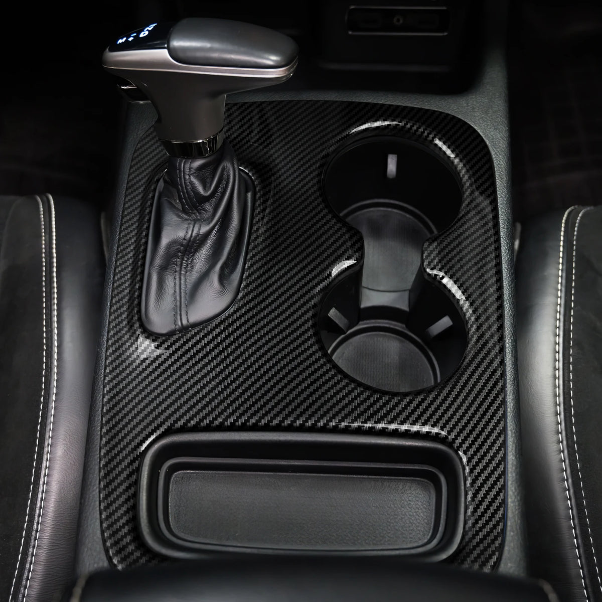 Carbon Fiber Gear Shift Panel Cover | Durango 2014–2020