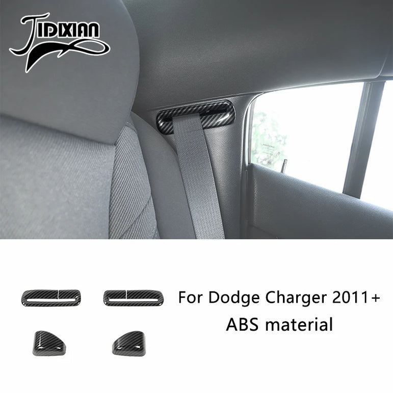 JIDIXIAN Car Interior Decoration Carbon Fiber Cover Fit for Dodge Charger  2015-2023