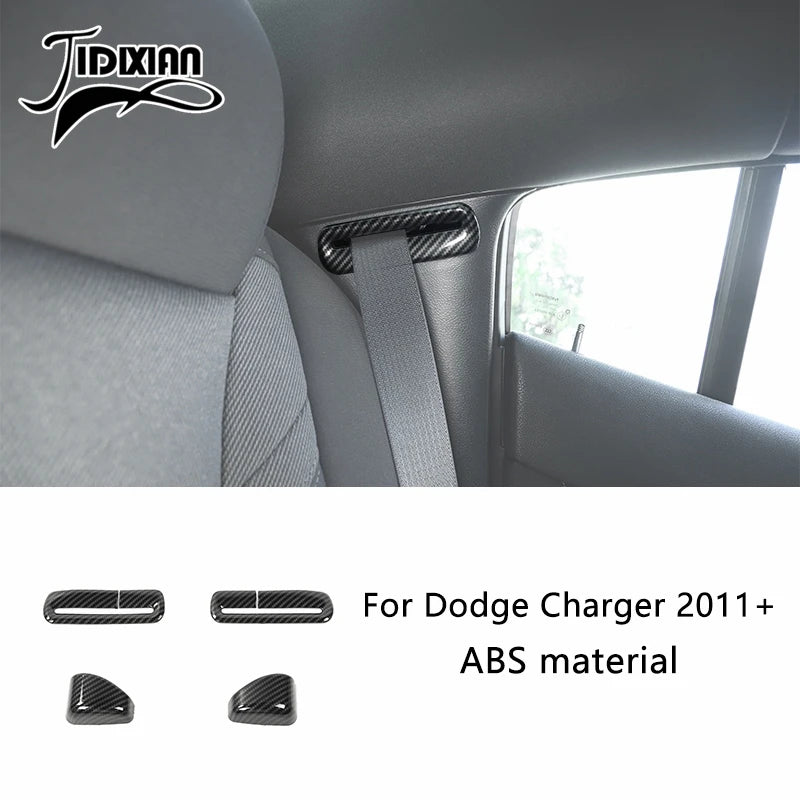JIDIXIAN Car Interior Decoration Carbon Fiber Cover Fit for Dodge Charger  2015-2023