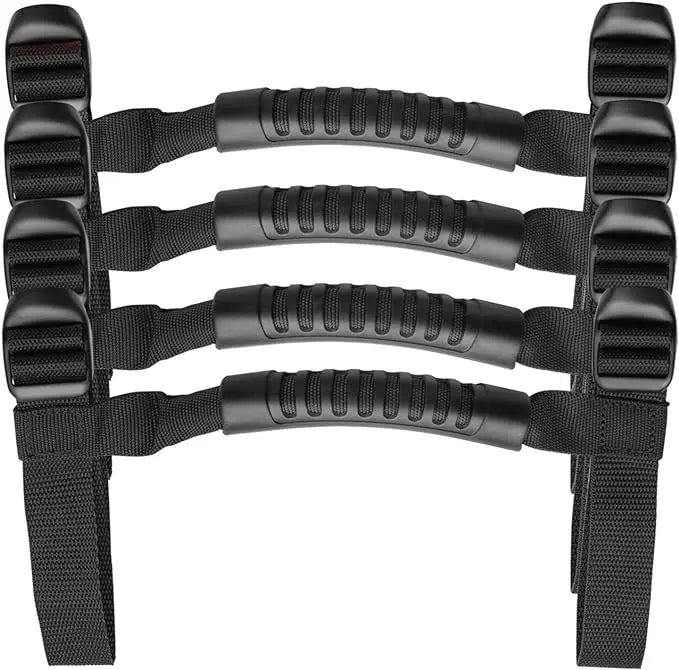 4x Roll Bar Grab Handles Grip Handle Fits For 1995-2021 Jeep Wrangler YJ TJ JK JKU JL Sports Sahara Freedom Rubicon X Unlimited