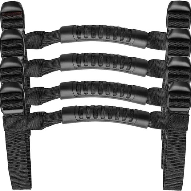 4x Roll Bar Grab Handles Grip Handle Fits For 1995-2021 Jeep Wrangler YJ TJ JK JKU JL Sports Sahara Freedom Rubicon X Unlimited