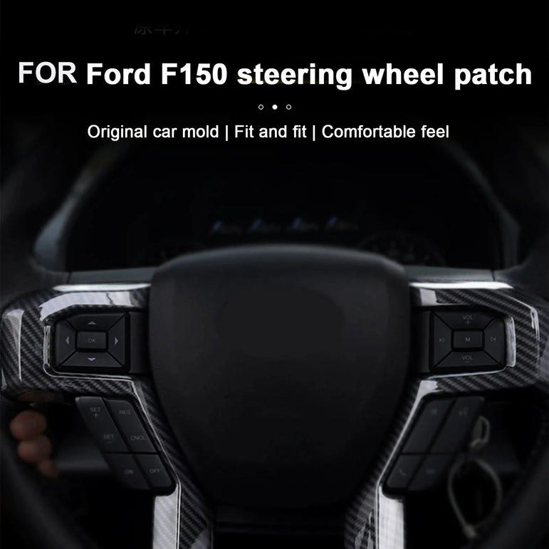 Carbon Fiber Pattern Steering Wheel Trim | F-150 2015–2020