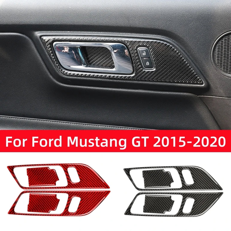 Carbon Fiber Door Handle Frame Trim | Mustang 2015–2021