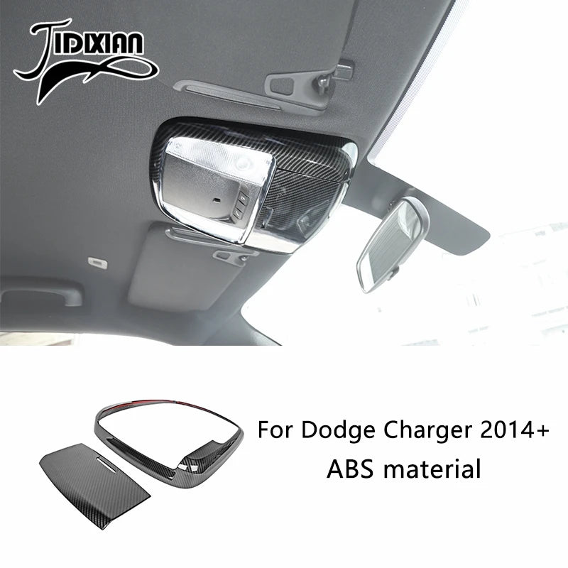 JIDIXIAN Car Interior Decoration Carbon Fiber Cover Fit for Dodge Charger  2015-2023