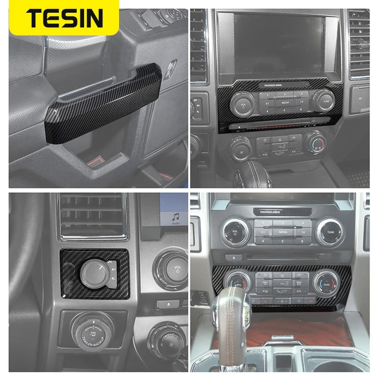 F-150 Center Console Carbon-Fiber Trim (2015–2020 Fitment)