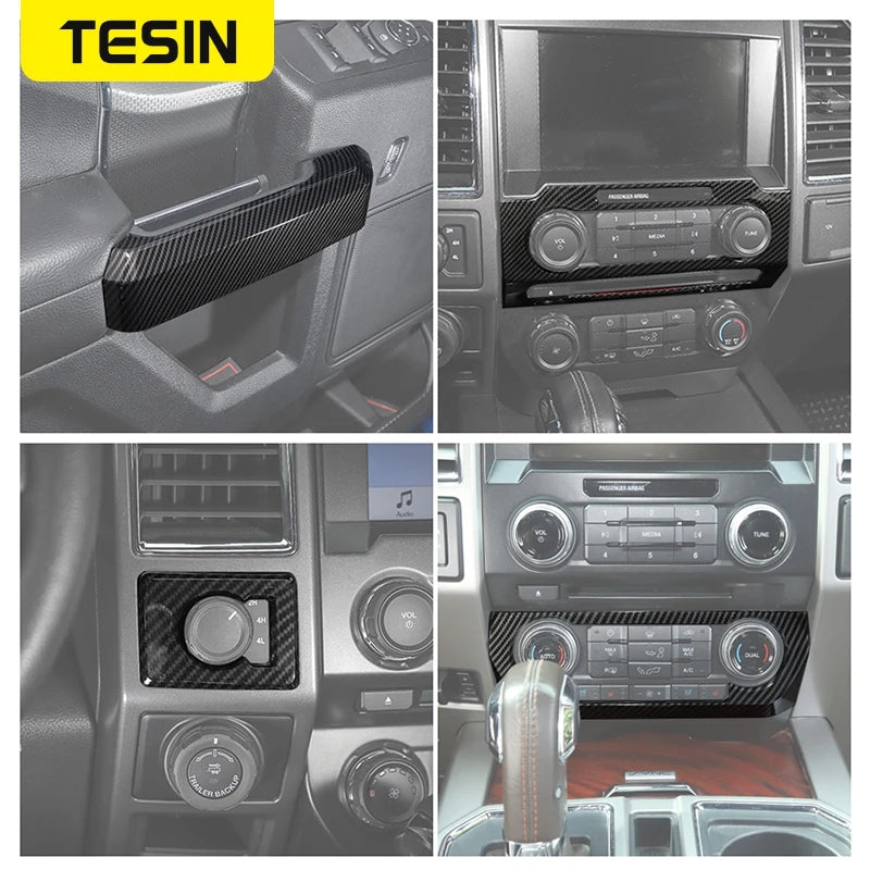 F-150 Center Console Carbon-Fiber Trim (2015–2020 Fitment)