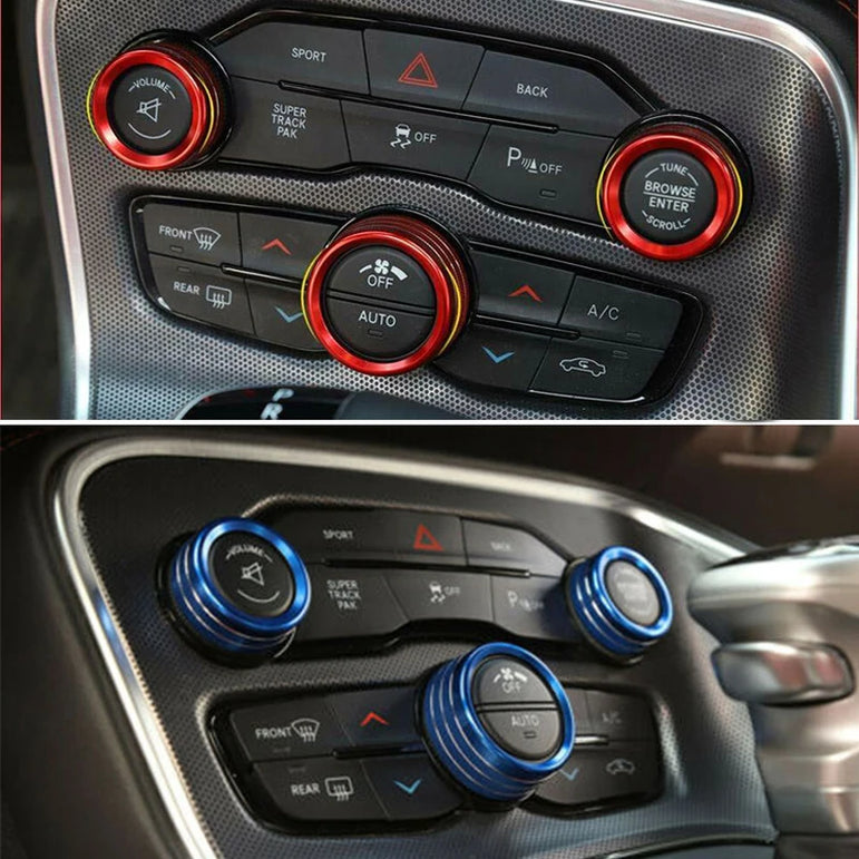 Challenger / Charger A/C + Radio Knob Covers (3pc)
