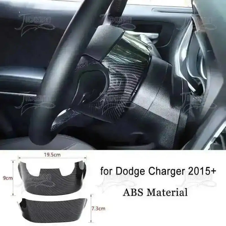 JIDIXIAN Car Interior Decoration Carbon Fiber Cover Fit for Dodge Charger  2015-2023