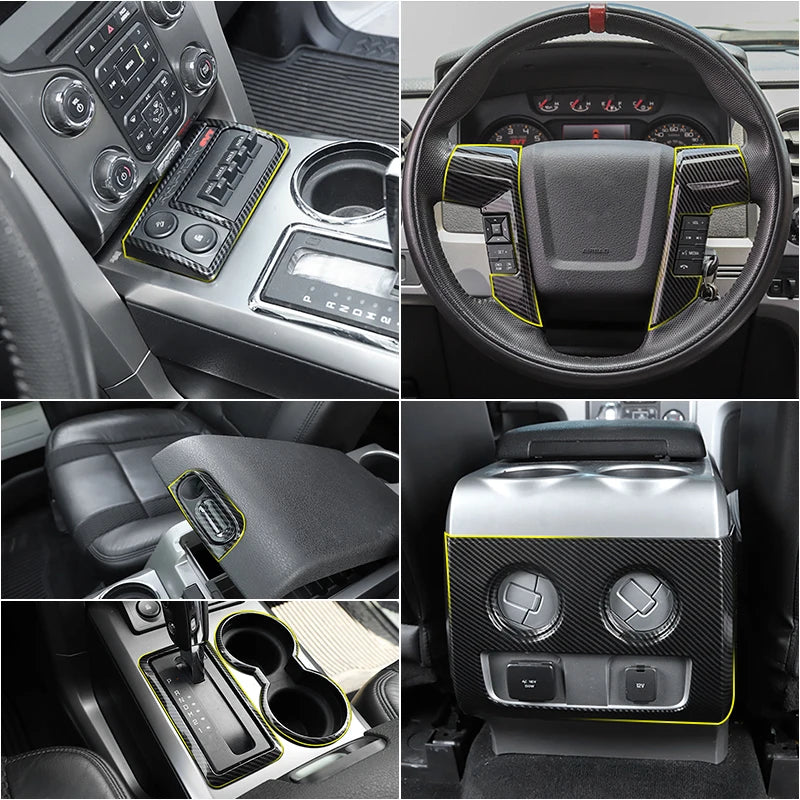 Carbon Fiber Center Console Décor | F-150 Raptor 2009–2014