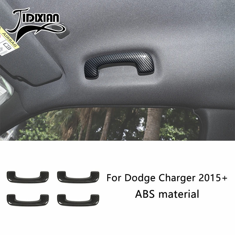 JIDIXIAN Car Interior Decoration Carbon Fiber Cover Fit for Dodge Charger  2015-2023