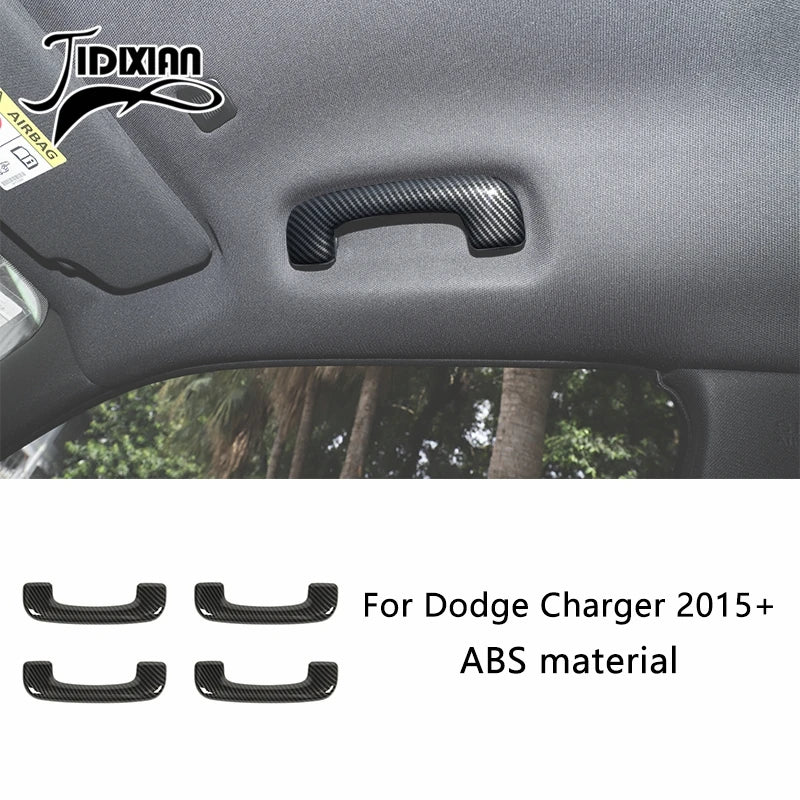 JIDIXIAN Car Interior Decoration Carbon Fiber Cover Fit for Dodge Charger  2015-2023