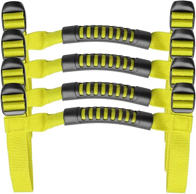 4x Roll Bar Grab Handles Grip Handle Fits For 1995-2021 Jeep Wrangler YJ TJ JK JKU JL Sports Sahara Freedom Rubicon X Unlimited