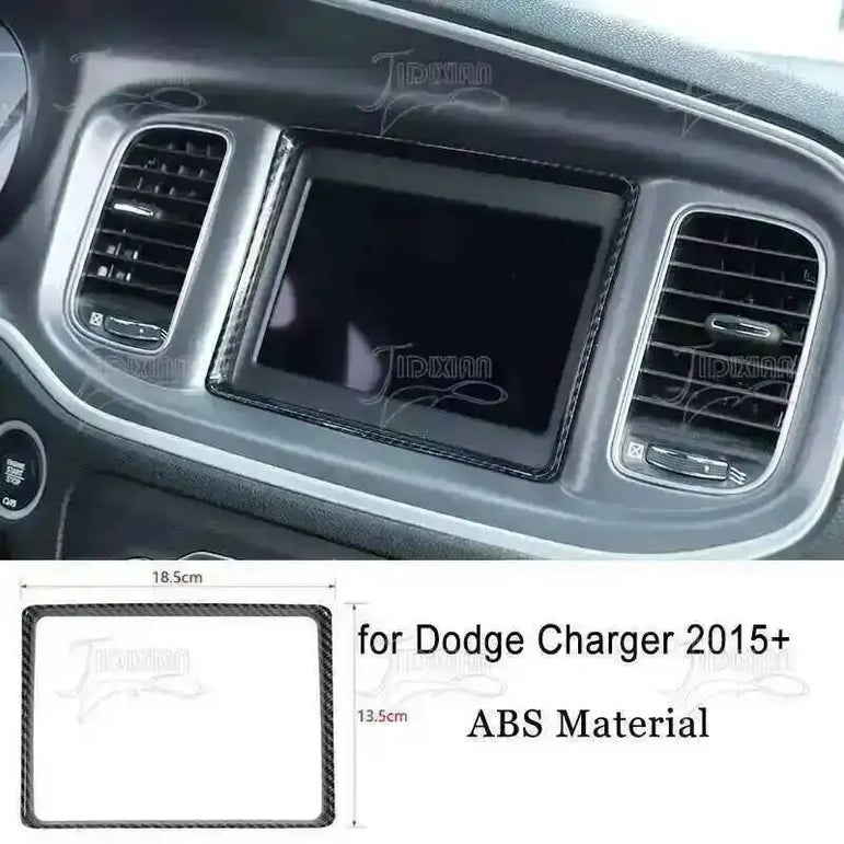 JIDIXIAN Car Interior Decoration Carbon Fiber Cover Fit for Dodge Charger  2015-2023