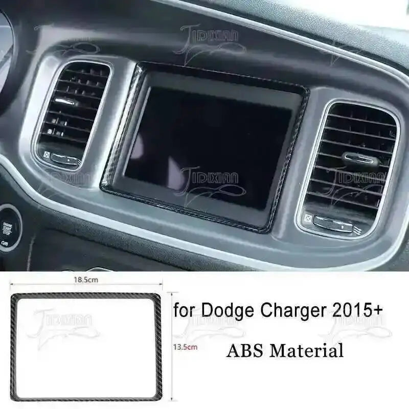JIDIXIAN Car Interior Decoration Carbon Fiber Cover Fit for Dodge Charger  2015-2023