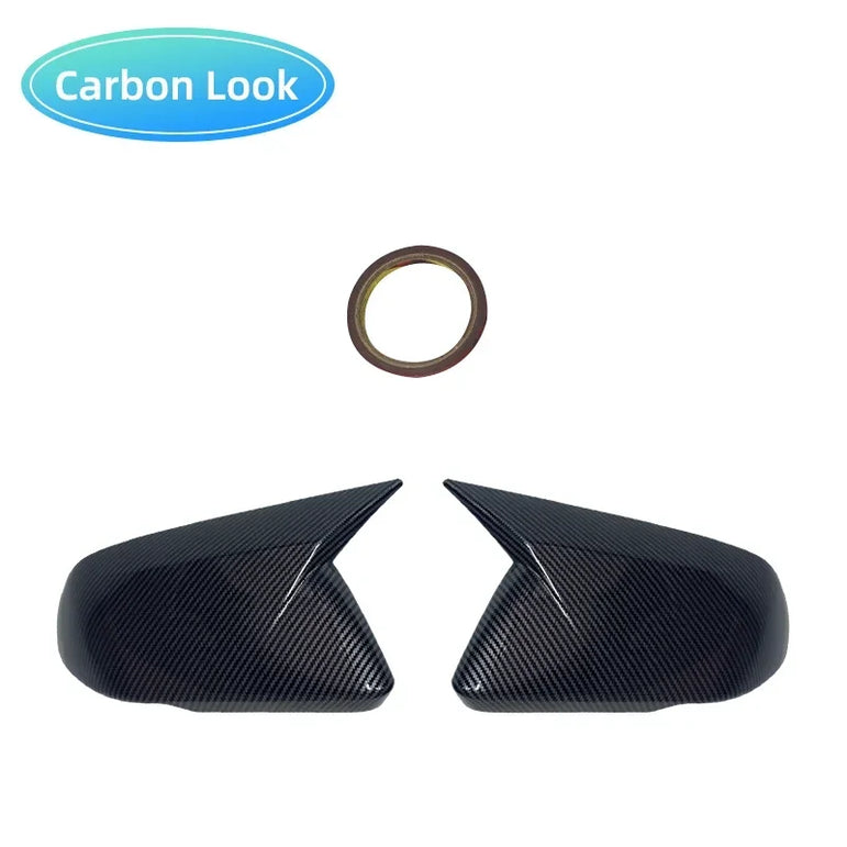 Glossy Black Carbon Mirror Cover Caps | Mustang 2015–2020