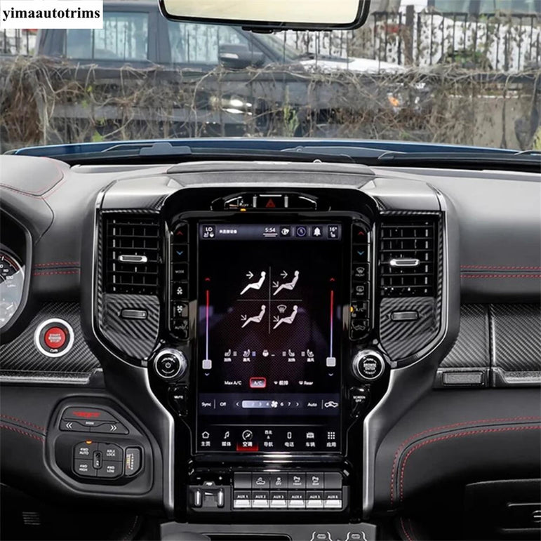 Carbon Fiber Middle Console AC Vent Frame | Ram 1500 2019–2025