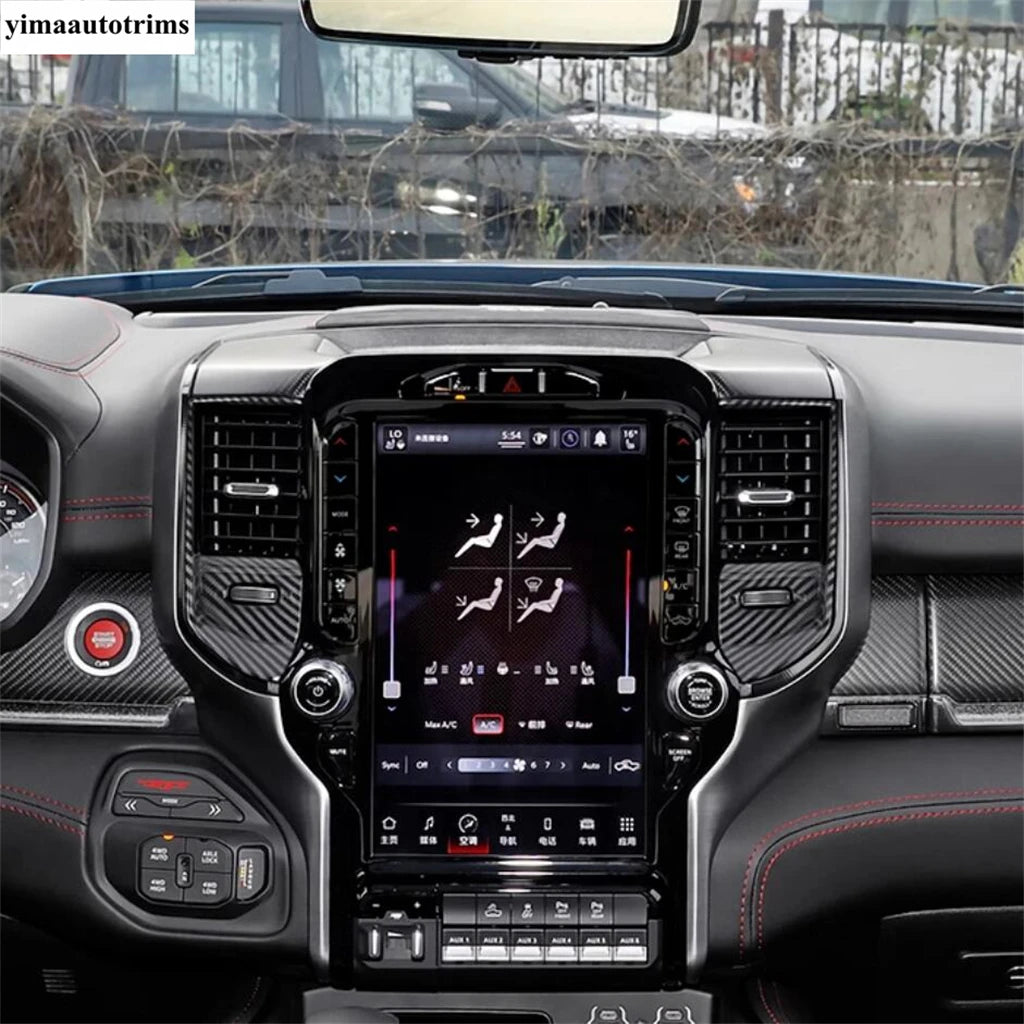 Carbon Fiber Middle Console AC Vent Frame | Ram 1500 2019–2025