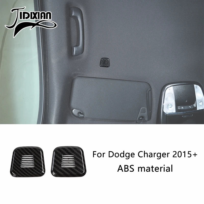 JIDIXIAN Car Interior Decoration Carbon Fiber Cover Fit for Dodge Charger  2015-2023