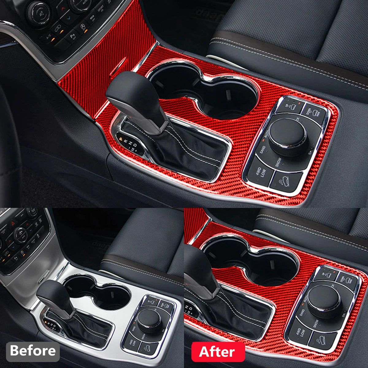 Gear Shift / Cup Holder Panel Décor | Grand Cherokee / Trackhawk 2011–2021